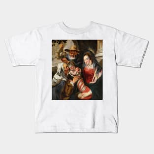 Holy Family with St. Anne by Jacob Jordaens Kids T-Shirt